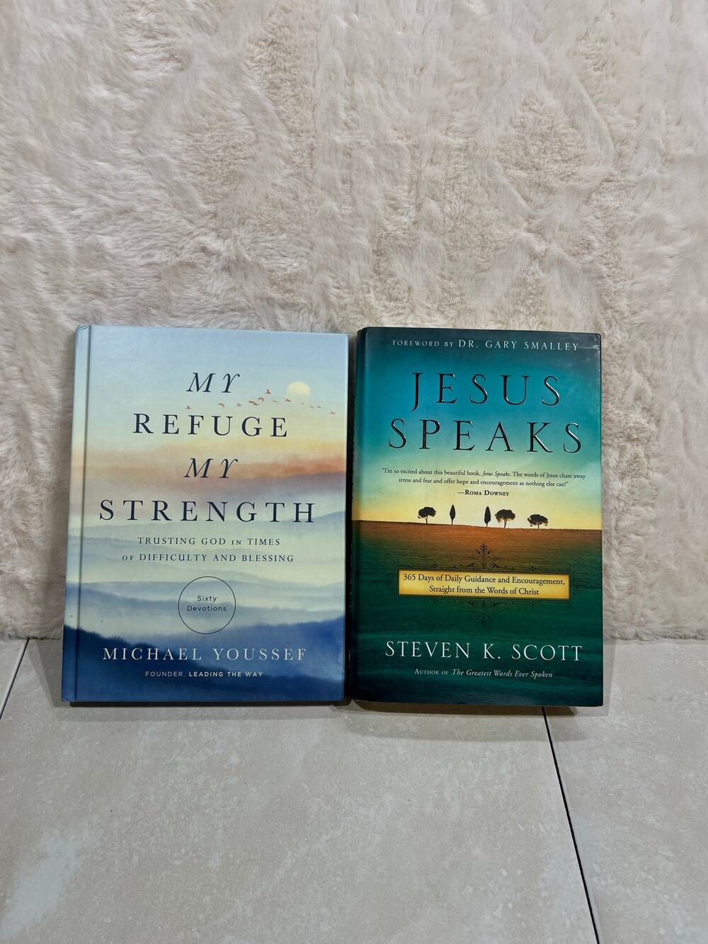 Christian Devotional Book Bundle Jesus Speaks & My Refuge My Strength HC New